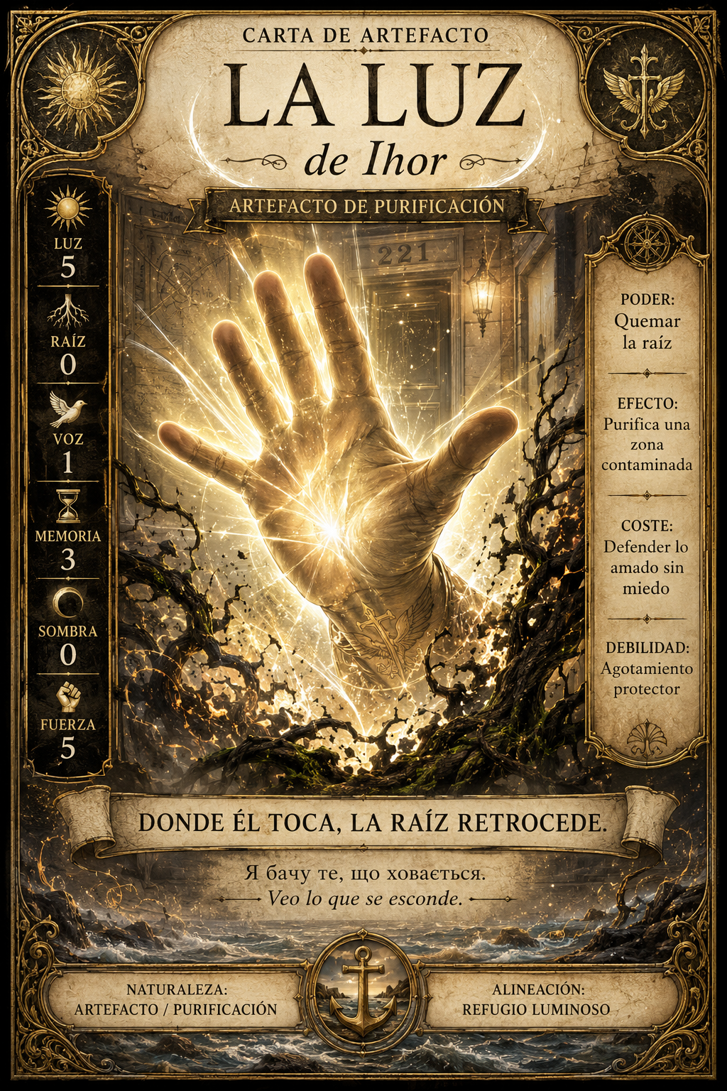 Artefacto de purificación, La Luz de Ihor.