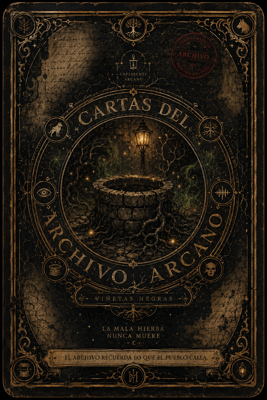 Reverso oficial de las Cartas del Archivo Arcano.